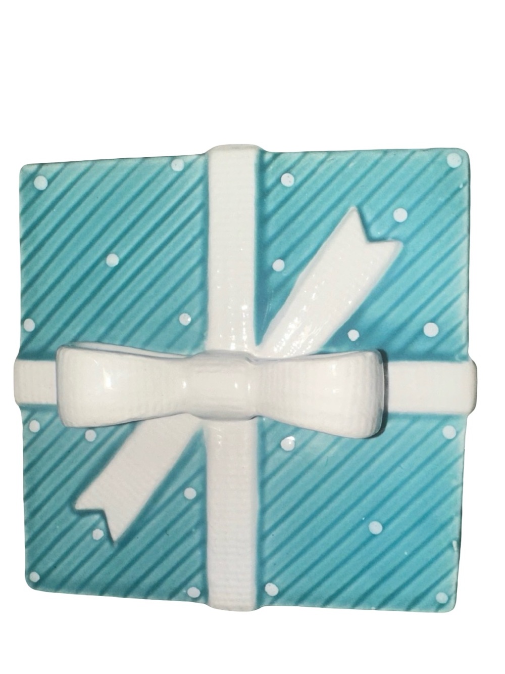 Rare Department 56 ceramic blue trinket box